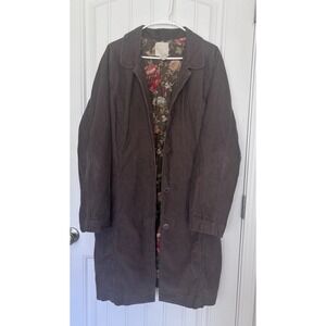 J. Jill Women's Corduroy Blazer Jacket Size XL TALL floral Print Lining